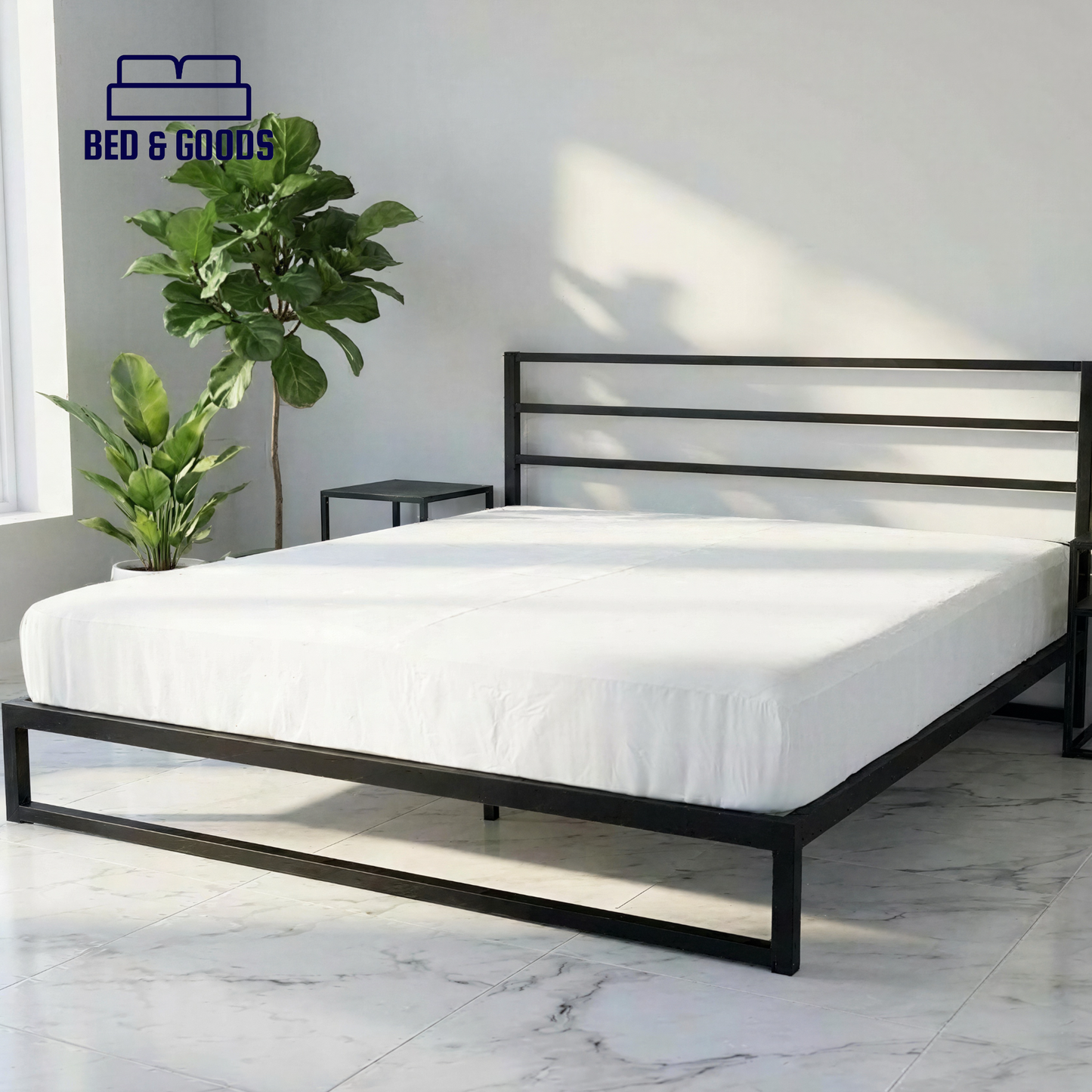 opgemaakt bed met wit Hoeslaken met ingebouwde uitneembare matraswig 180 x 200 cm Bed & goods dicht spleet tussen twee matrassen, maakt van twee matrassen een tweepersoonsbed bedbinder lovebridge liefdesbrug matrasbrug